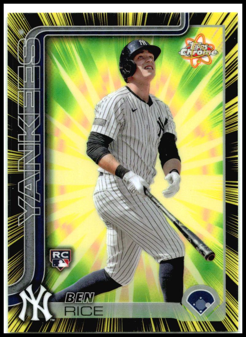 2025 Topps Chrome Radiating Rookies #RR-15 Ben Rice New York Yankees