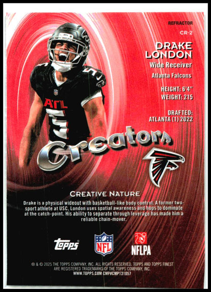 2025 Finest Creators #CR-2 Drake London Atlanta Falcons