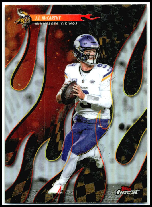 2025 Finest Torchers Refractor #T-24 J.J. McCarthy Minnesota Vikings