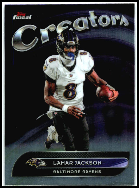 2025 Finest Creators #CR-3 Lamar Jackson Baltimore Ravens