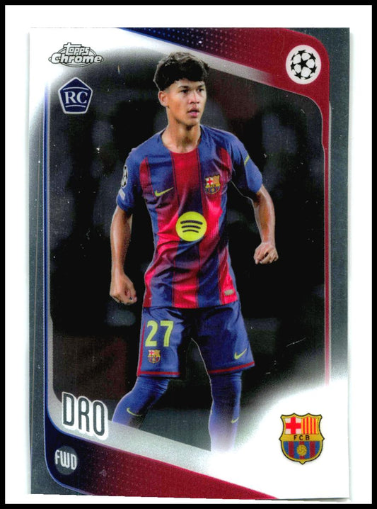 2025-26 Topps Chrome UEFA Club #111 Dro Rookie FC Barcelona