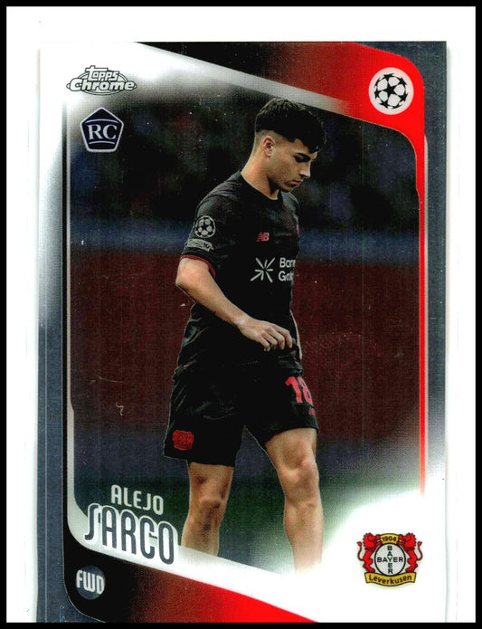 2025-26 Topps Chrome UEFA Club #44 Alejo Sarco Rookie Leverkusen