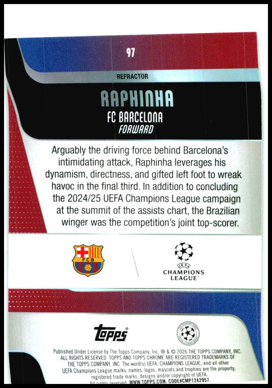 2025-26 Topps Chrome UEFA Club Competitions Refractor #169 Sergino Dest