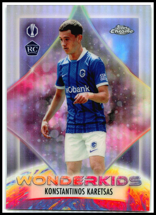 2025-26 Topps Chrome UEFA Club Wonderkids #WK-12 Konstaninios Karetsas Rookie