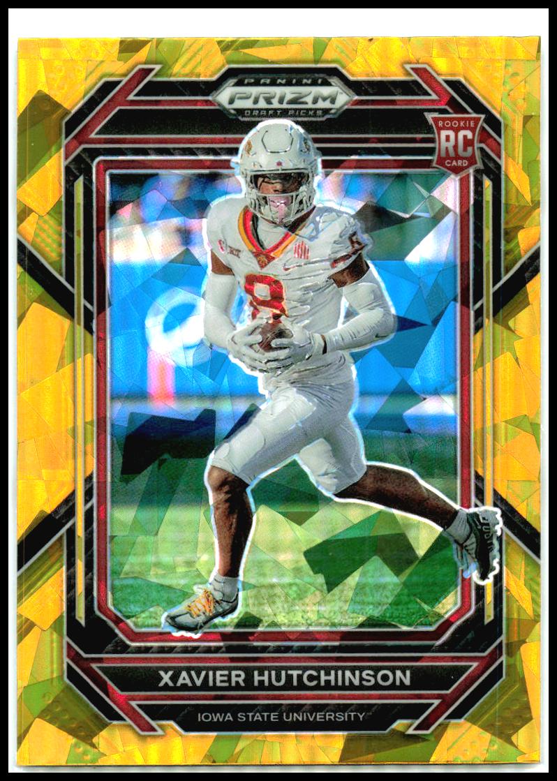 2023 Panini Prizm Draft Picks Prizms Gold Ice #153 Xavier Hutchinson Iowa State