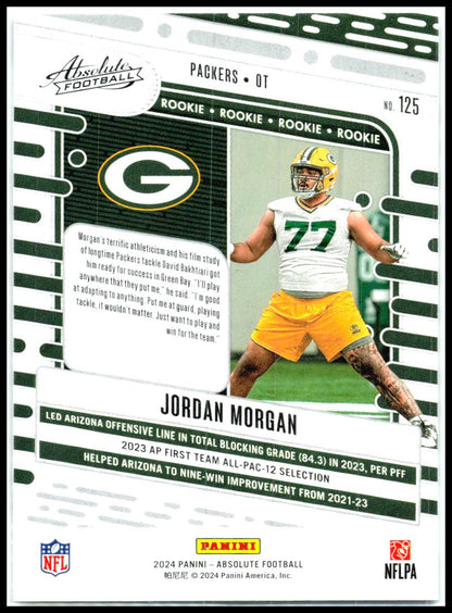 2024 Panini Absolute #125 Jordan Morgan Green Bay Packers