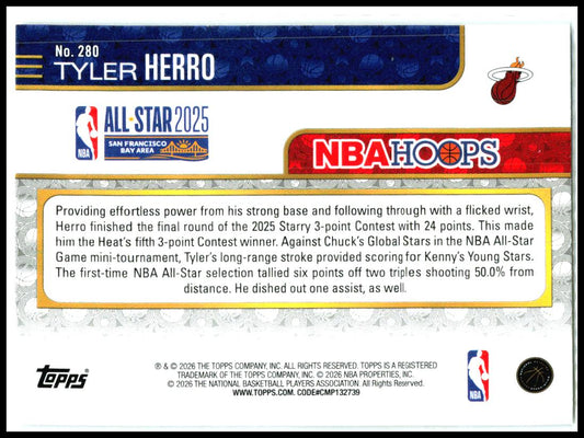 2025-26 Hoops all star #280 Tyler Herro