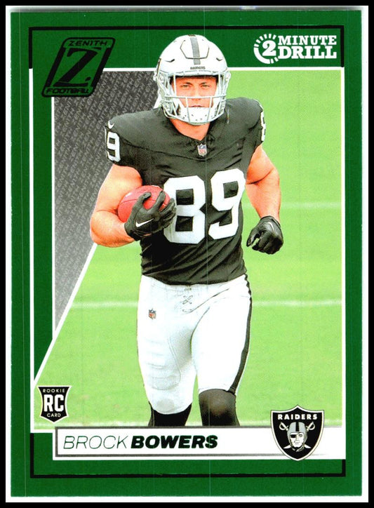 2024 Panini Zenith Two Minute Drill #115 Brock Bowers Rookie Las Vegas Raiders