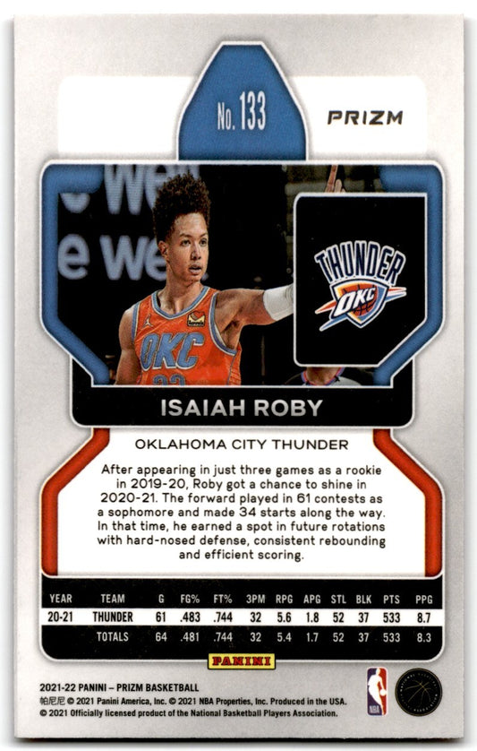 2021-22 Prizm Pink Cracked Ice isaiah Roby Oklahoma City Thunder #133