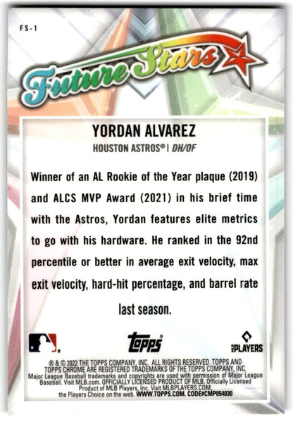 2022 Topps Chrome Future Stars Yordan Alvarez Houston Astros #FS-1