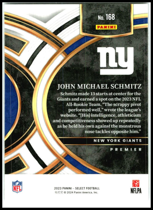 2023 Panini Select #168 John Michael Schmitz New York Giants