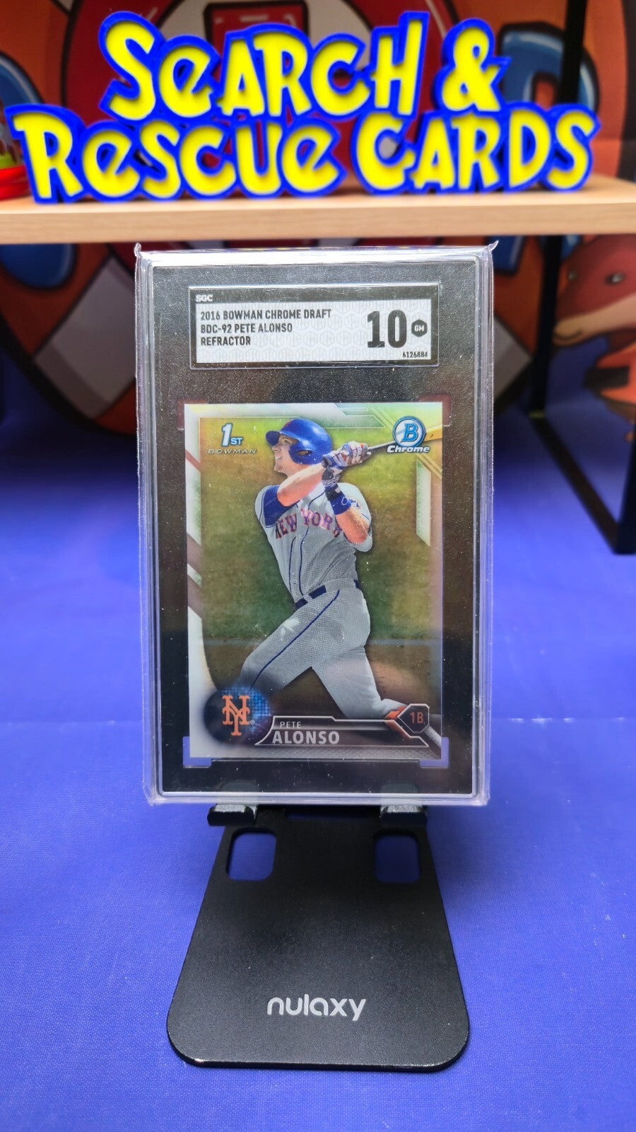 Pete Alonso 2016 Bowman Draft Chrome REFRACTOR SGC 10 #BDC92 Mets 1st Rookie RC
