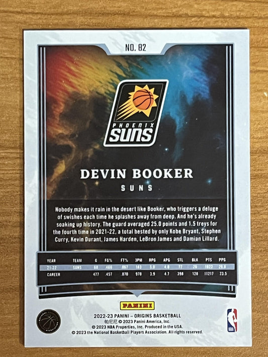 2022-23 Panini Origins Maroon #82 Devin Booker #/115 Phoenix Suns