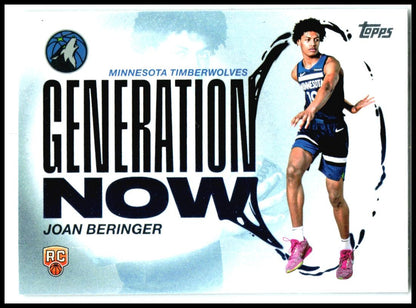 2025-26 Topps Generation Now #GN-17 Joan Beringer Minnesota Timberwolves