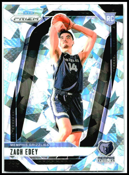 2024-25 Panini Prizm Prizms Ice #249 Zach Edey Memphis Grizzlies