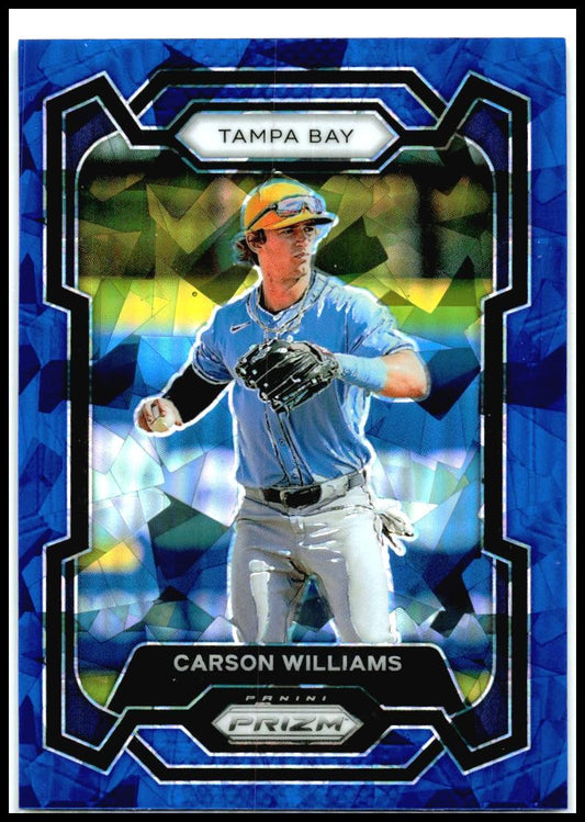 2024 Panini Prizm Blue Ice Prizms #77 Carson Williams Tampa Bay Rays