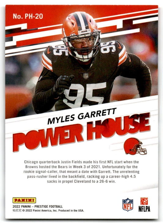 2022 Panini Prestige Power House Myles Garrett Cleveland Browns #PH-20