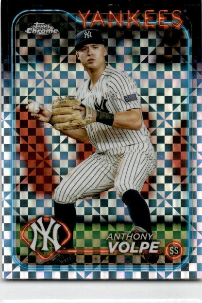 2024 Topps Chrome X-Fractors #236 Anthony Volpe New York Yankees