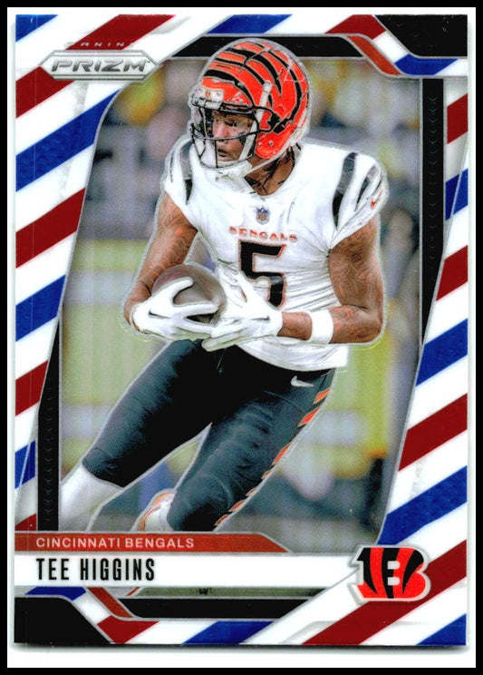 2024 Panini Prizm Red White and Blue #58 Tee Higgins Cincinnati Bengals