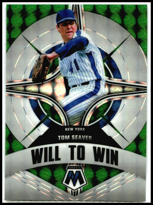 2022 Panini Mosaic Will to Win Green Mosaic #WW-11 Tom Seaver New York Mets