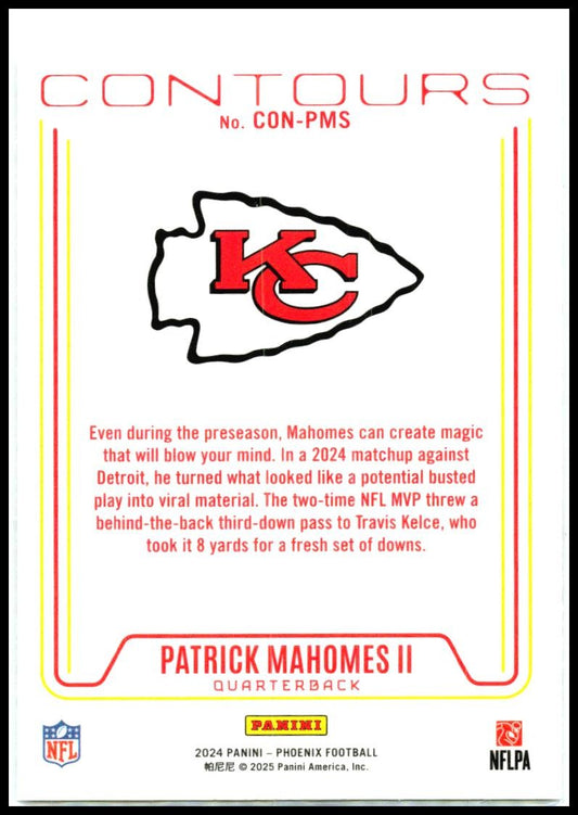 2024 Panini Phoenix Contours #CON-PMS Patrick Mahomes II Kansas City Chiefs