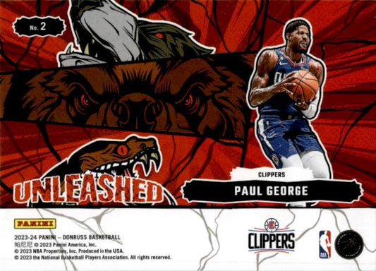 2023-24 Donruss Unleashed Press Proof #2 Paul George Los Angeles Clippers