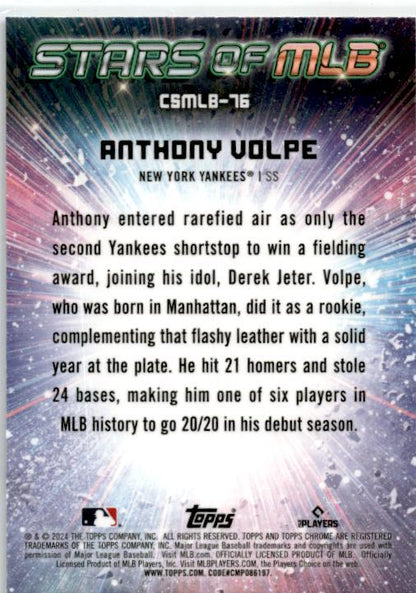 2024 Topps Update Stars of MLB Chrome #CSMLB-76 Anthony Volpe