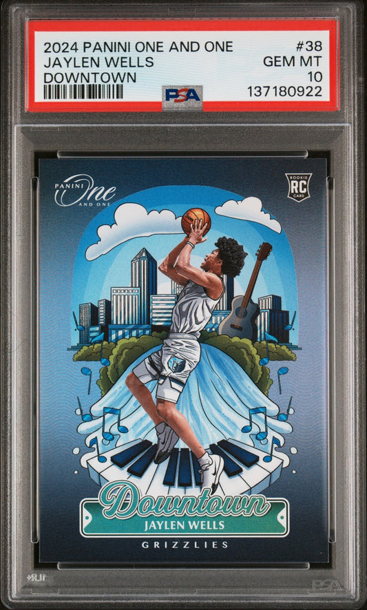 2024 Panini One And One Downtown #38 Jaylen Wells PSA 10 Gem Mint