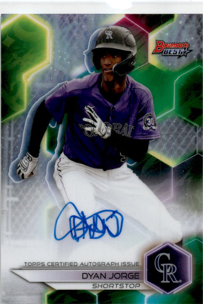 2023 Bowman's Best #B23-DJE Dyan Jorge Auto Colorado Rockies