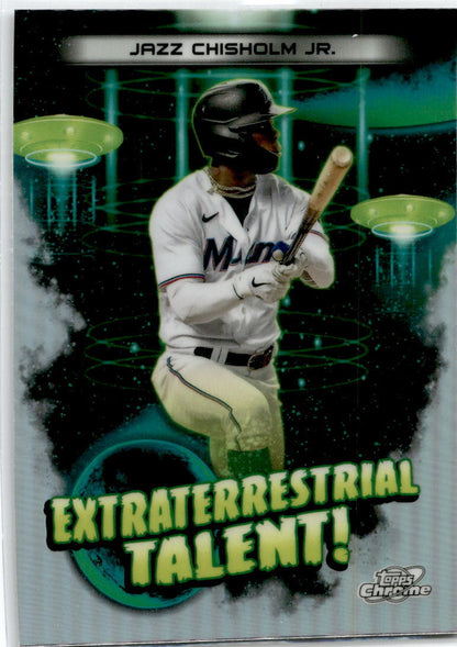 2023 Topps Chrome Cosmic Extraterrestrail Talent! #ET-4 Jazz Chisholm Marlins