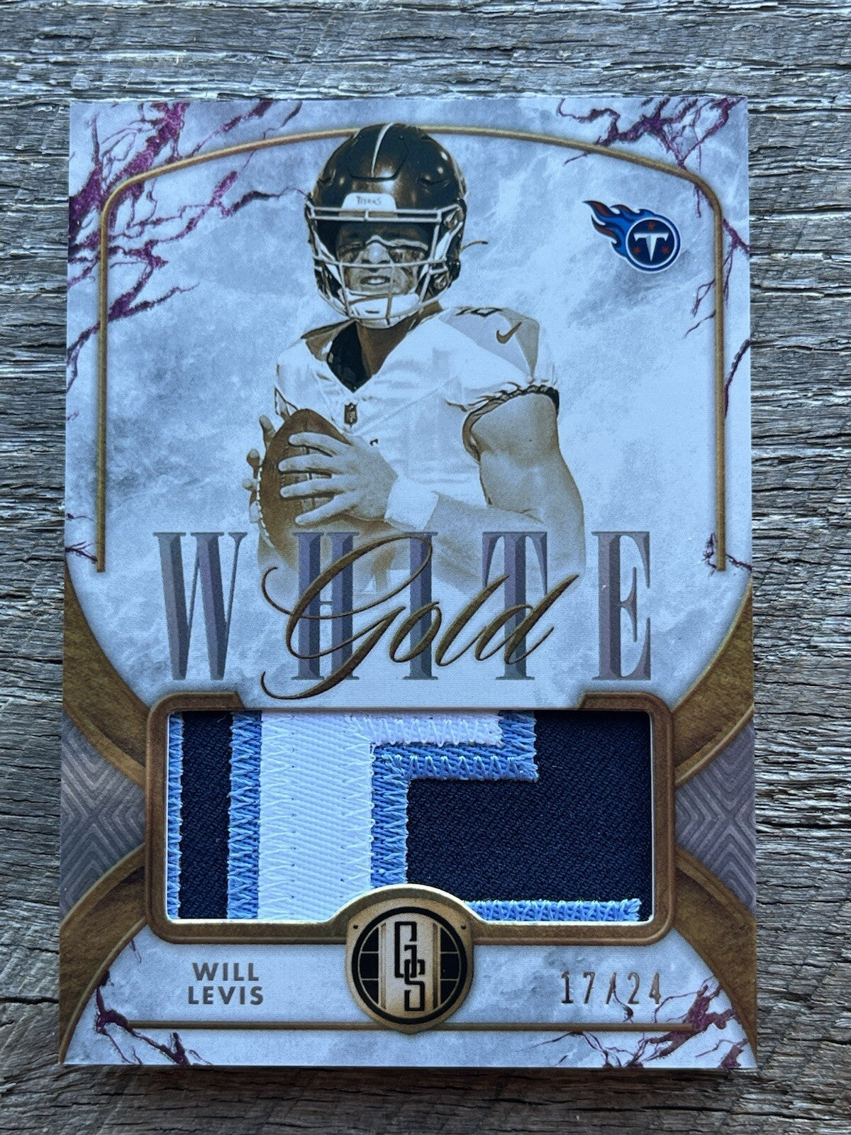 2024 Panini Gold Standard White Gold WILL LEVIS /24 MEM RC Titans