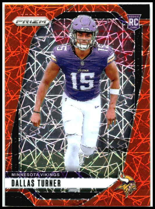 2024 Panini Prizm Lazer #324 Dallas Turner Rookie Minnesota Vikings