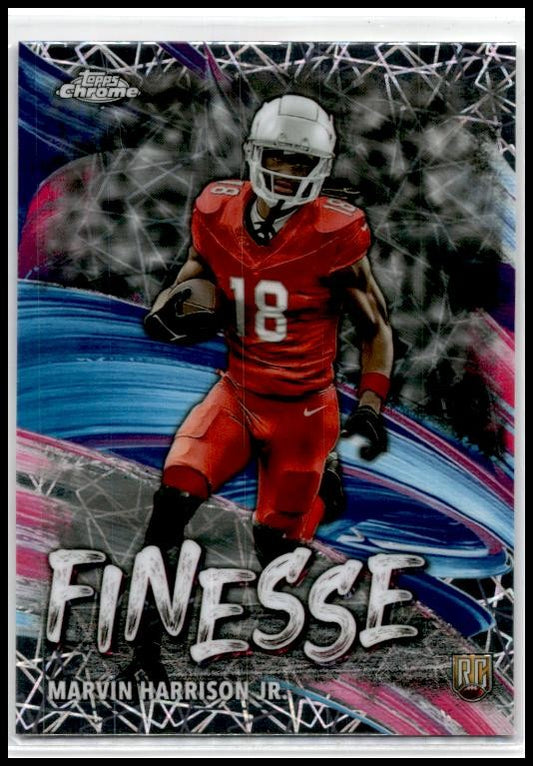 2024 Topps Chrome Finesse Lazer Refractor #F-5 Marvin Harrison Jr. Cardinals