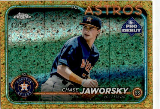 2024 Topps Pro Debut Gold Speckle #PDC-3 Chase Jaworsky /50  FCL Astro