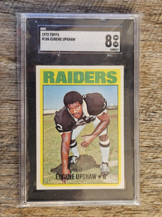 1972 Topps #186 Eugene Upshaw Rookie Oakland Raiders
