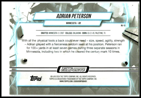 2023 Topps Composite Resurgence Grounded X-Fractor # Adrian Peterson Vikings