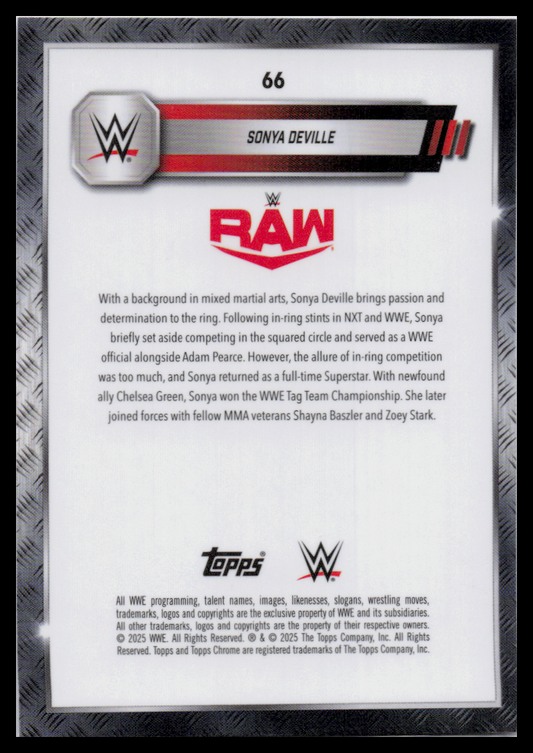 2024 Topps Chrome WWE #66 Sonya DeVille