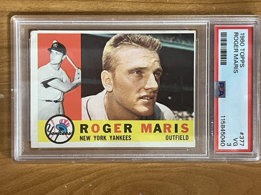 1960 Topps #377 Roger Maris New York Yankees