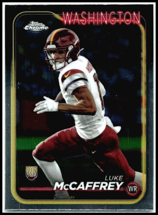 2024 Topps Chrome #244 Luke McCaffrey Rookie Washington Commanders