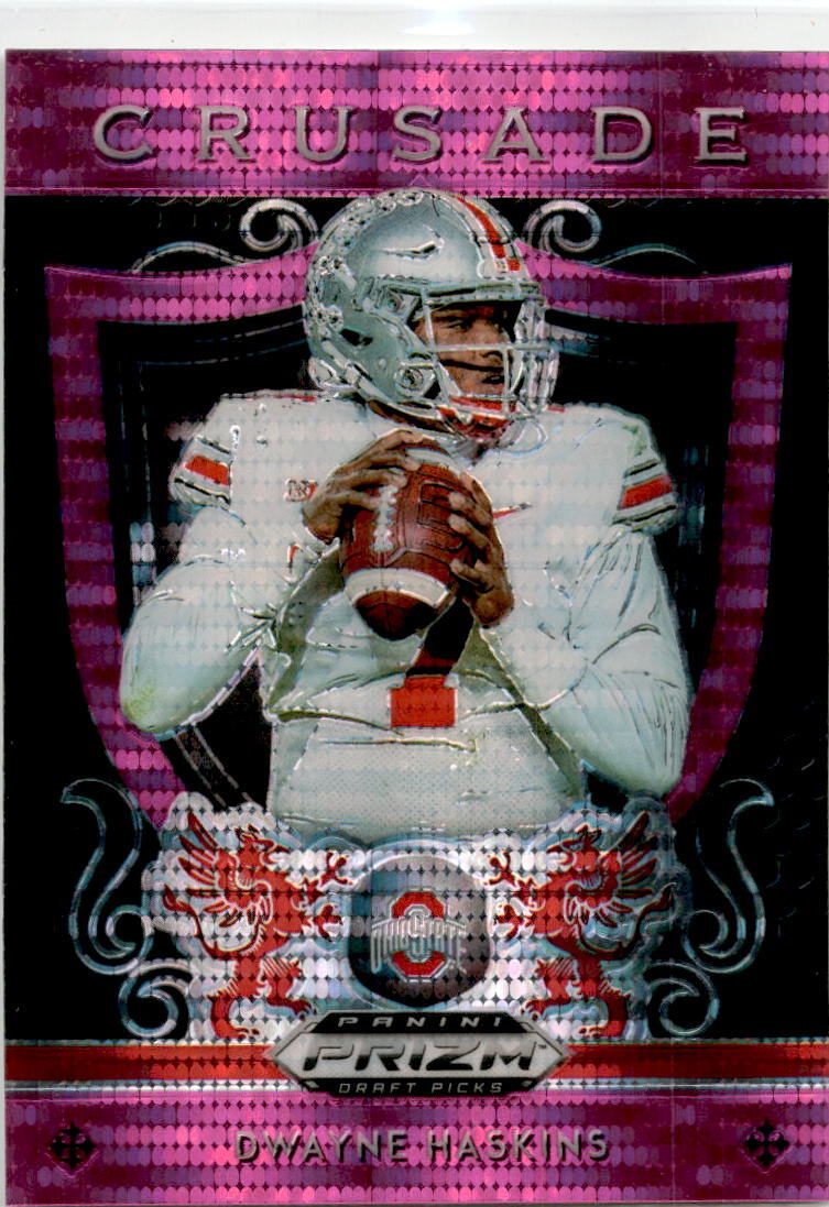 2019 Prizm Draft Picks Crusade Pink Pulsar #13 Dwayne Haskins Washington Command