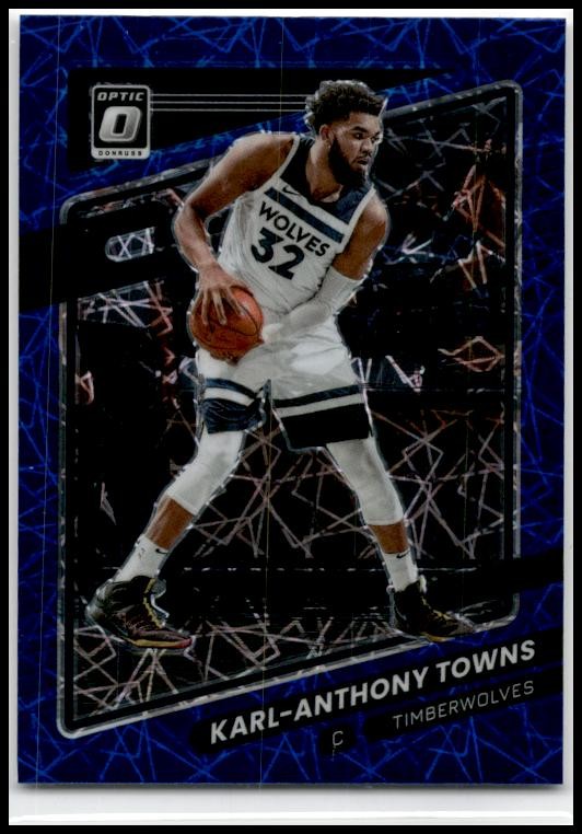 2021-22 Donruss Optic Blue Velocity #87 Karl-Anthony Towns Minnesota