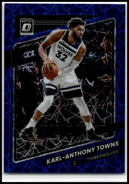 2021-22 Donruss Optic Blue Velocity #87 Karl-Anthony Towns Minnesota