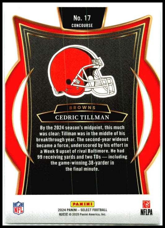 2024 Panini Select #17 Cedric Tillman Cleveland Browns