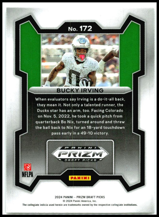 2024 Panini Prizm Draft Picks #172 Bucky Irving Oregon Ducks