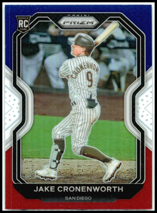 2021 Panini Prizm Red/White/Blue Prizm #235 Jake Cronenworth San Diego Padres