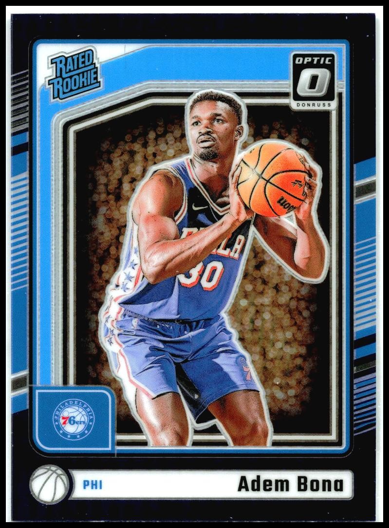 2024-25 Donruss Optic Purple #281 Adem Bona Rookie Philadelphia 76ers
