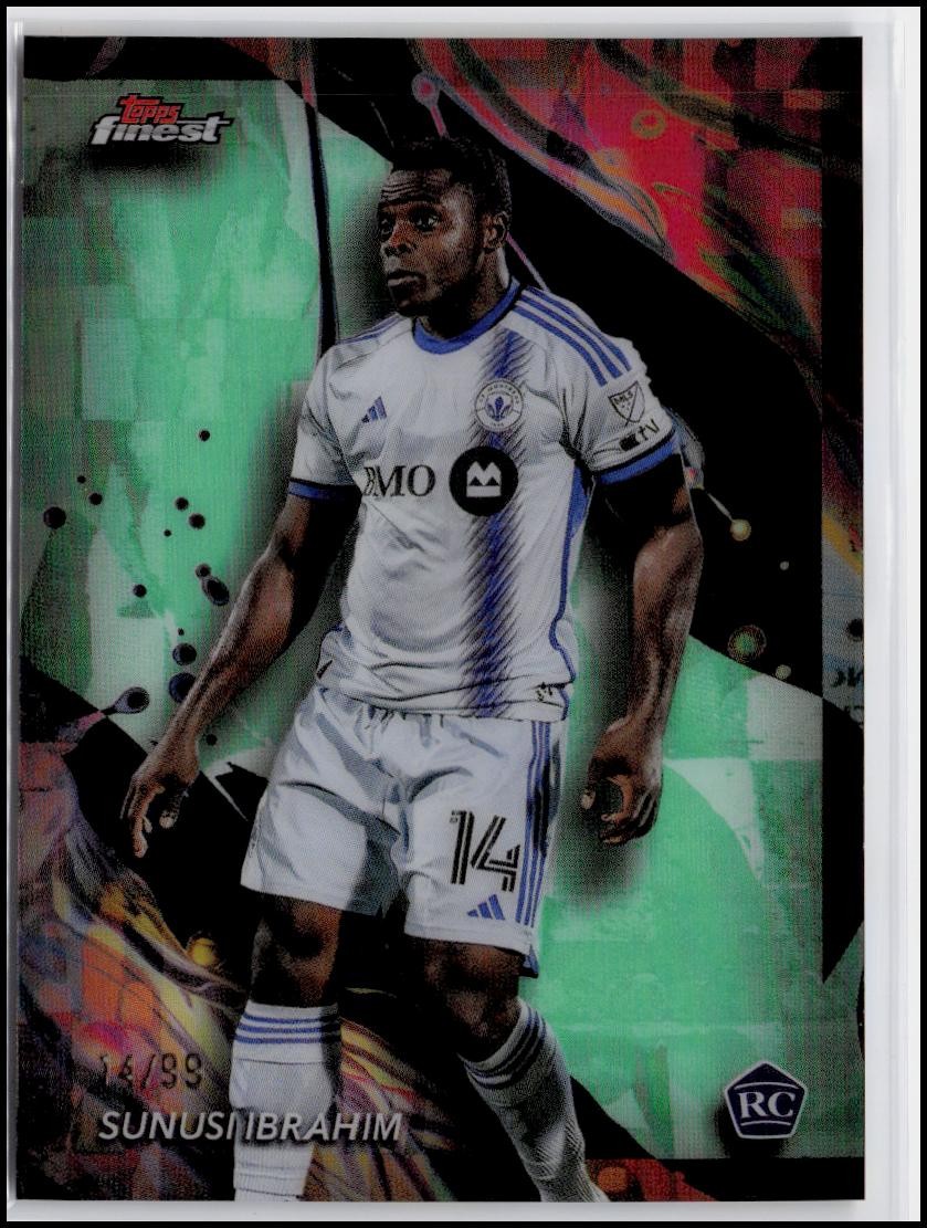 2024 Finest MLS #184 Sunusi Ibrahim Neon Green Refractor #/99