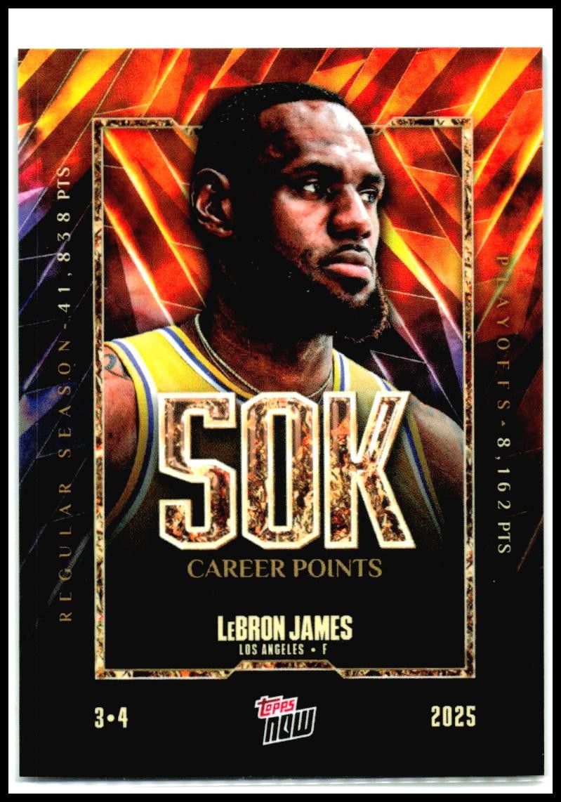2024-25 Topps Now #12 LeBron James Los Angeles Lakers