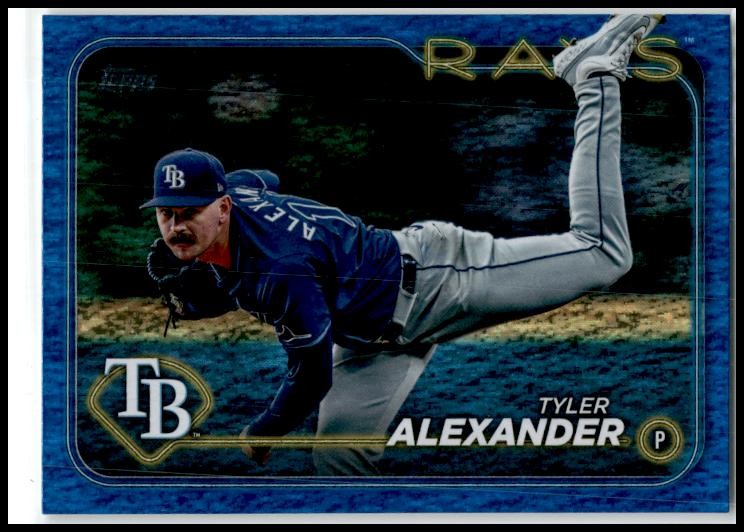 2024 Topps Update Blue Holofoil #US235 Tyler Alexander #/999 Tampa Bay Rays