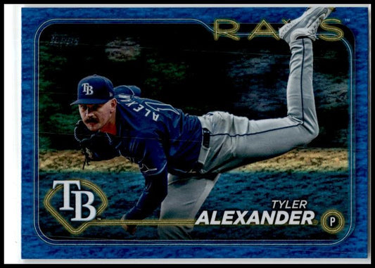 2024 Topps Update Blue Holofoil #US235 Tyler Alexander #/999 Tampa Bay Rays